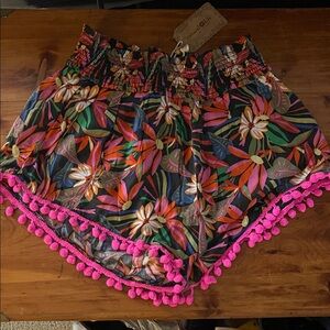 NATURAL LIFE Colorful Shorts with Pink Trim
